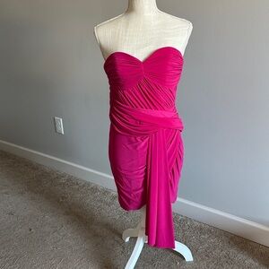 Mac Duggal Fuchsia Strapless Dress